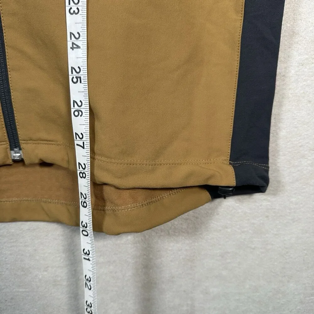 REI Full Zip Jacket Men’s Large Mustard Yellow Brown Grey Sweater Chest Pocket